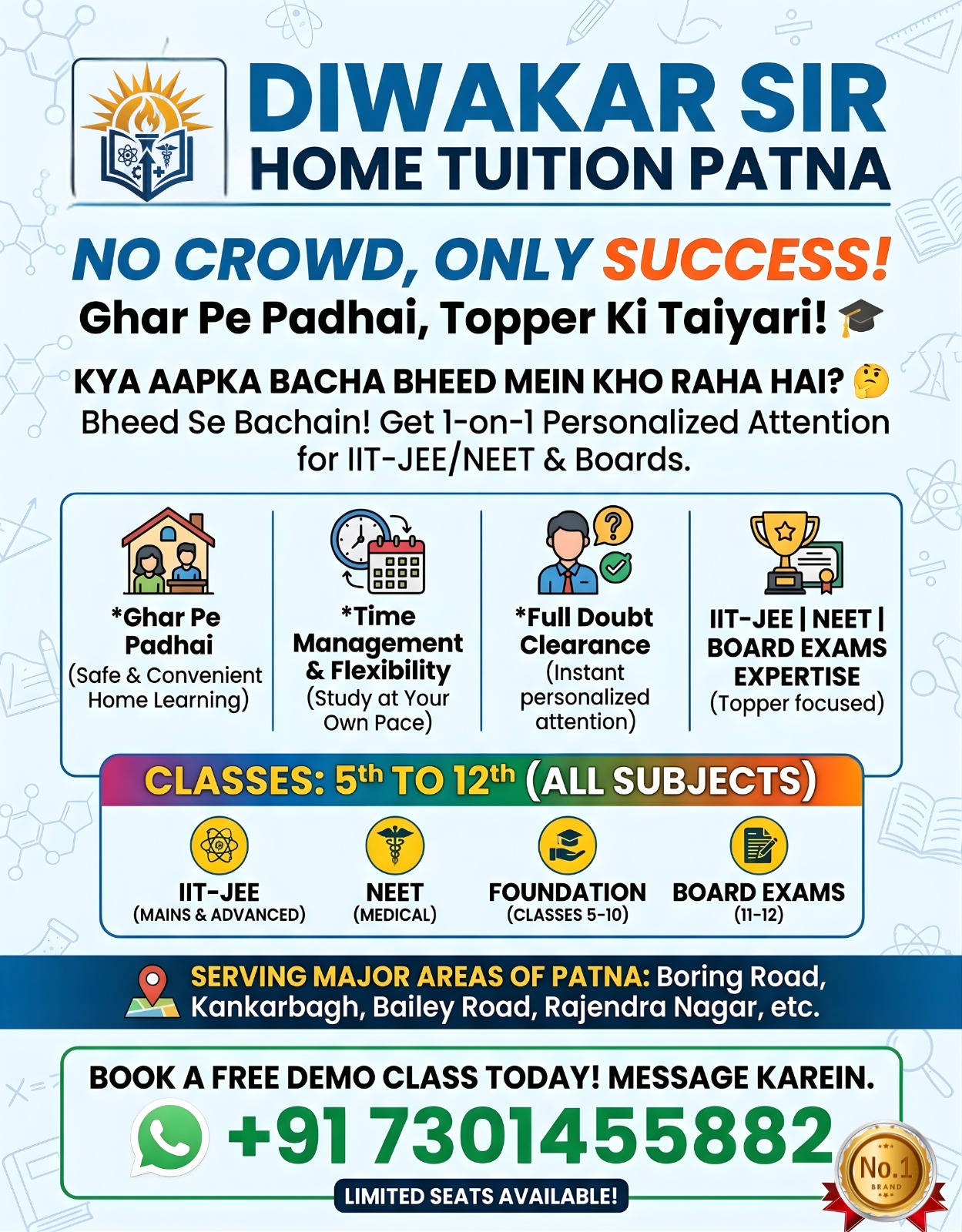 Diwakar Sir Home Tutors - Best Home Tuitions for IIT-JEE and NEET in Patna